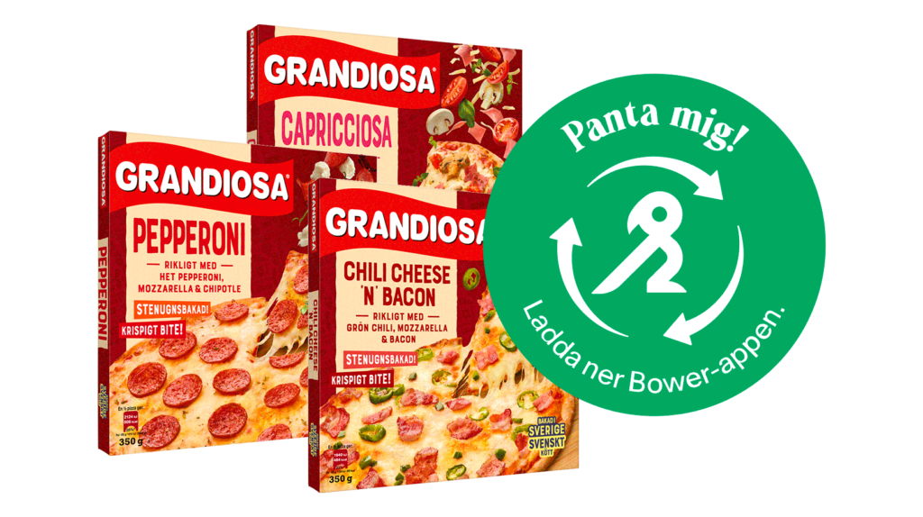 Grandiosa pizzor, bower logo